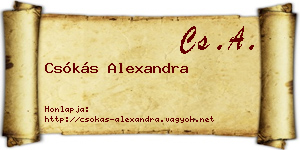 Csókás Alexandra névjegykártya