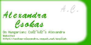 alexandra csokas business card